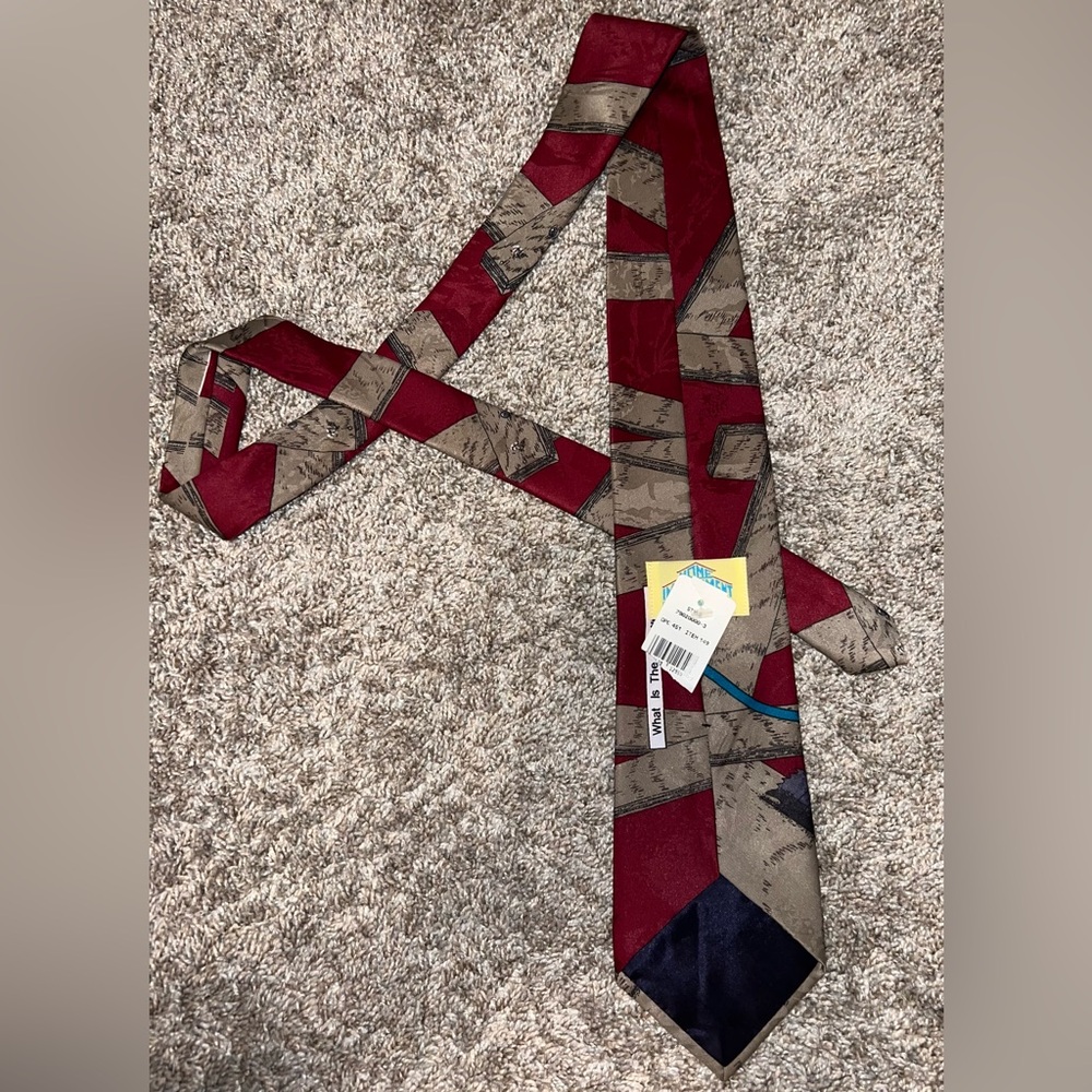 NWT Vintage Home Improvement Necktie What Is The Answer MORE POWER Saw Drill Tie - Picture 5 of 6